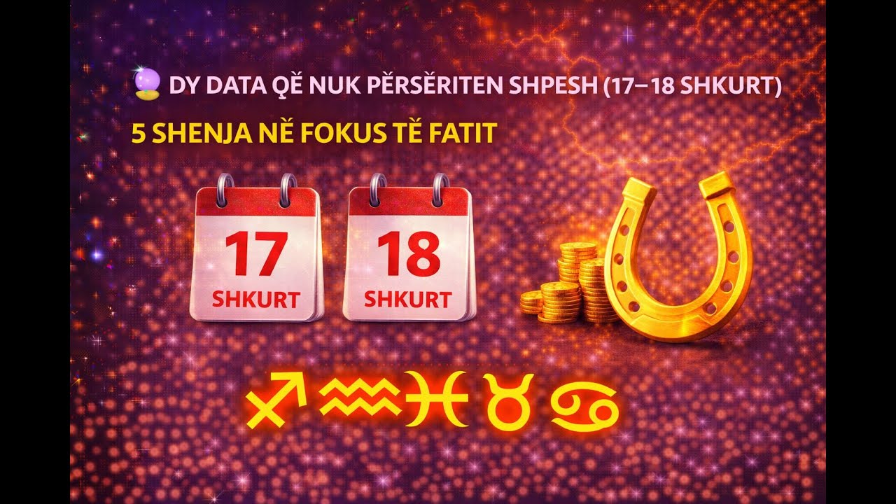 🔮 Dy Data që Nuk Përsëriten Shpesh 17–18 Shkurt – 5 Shenja në Fokus të Fatit...