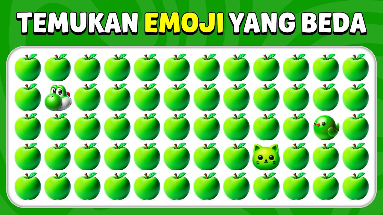 Temukan Emoji Yang Beda - Edisi Buah 🍎🍉🥭 | Kuis Lebah