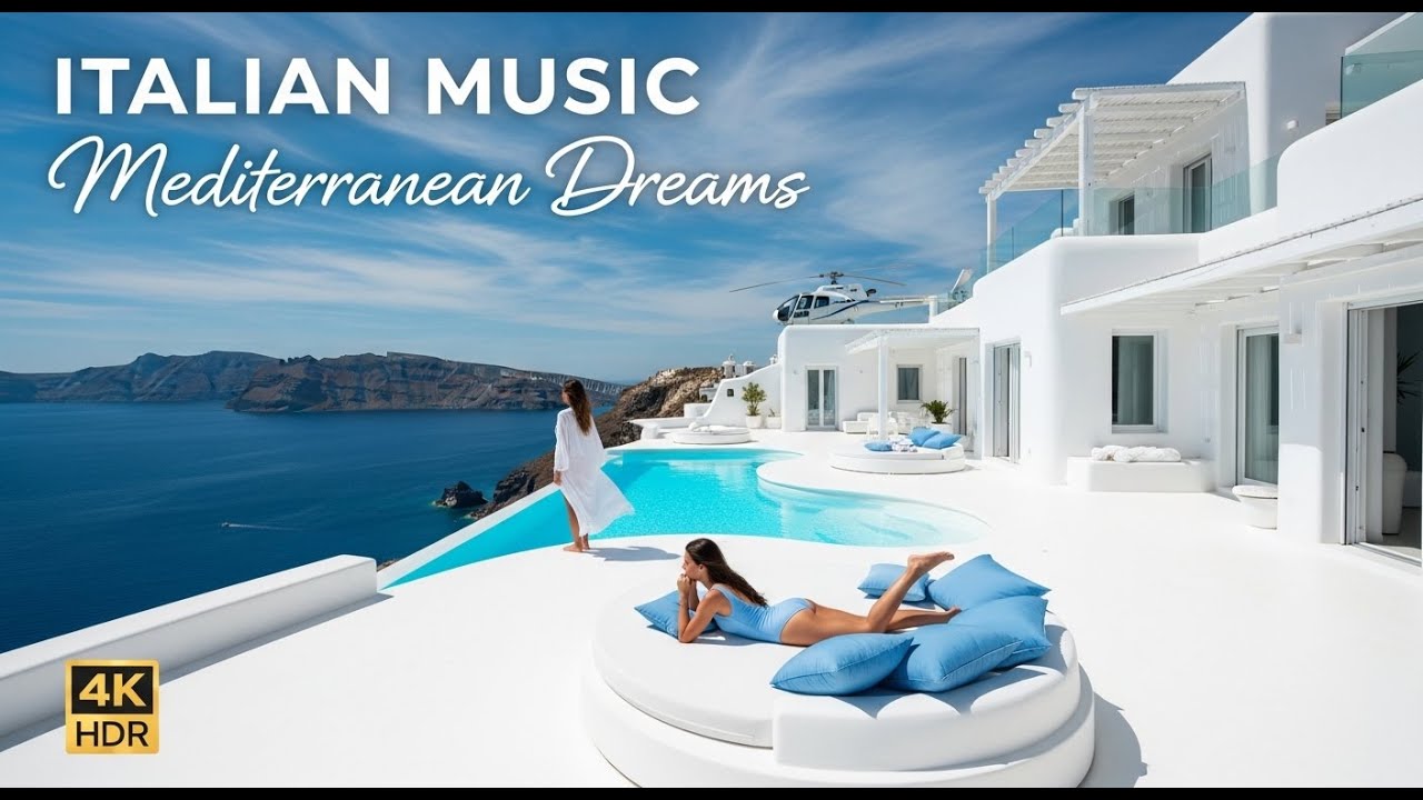 Chill Mediterranean Bliss 🌊 Relaxing Italian Music & Dreamy Seaside Ambience 4K