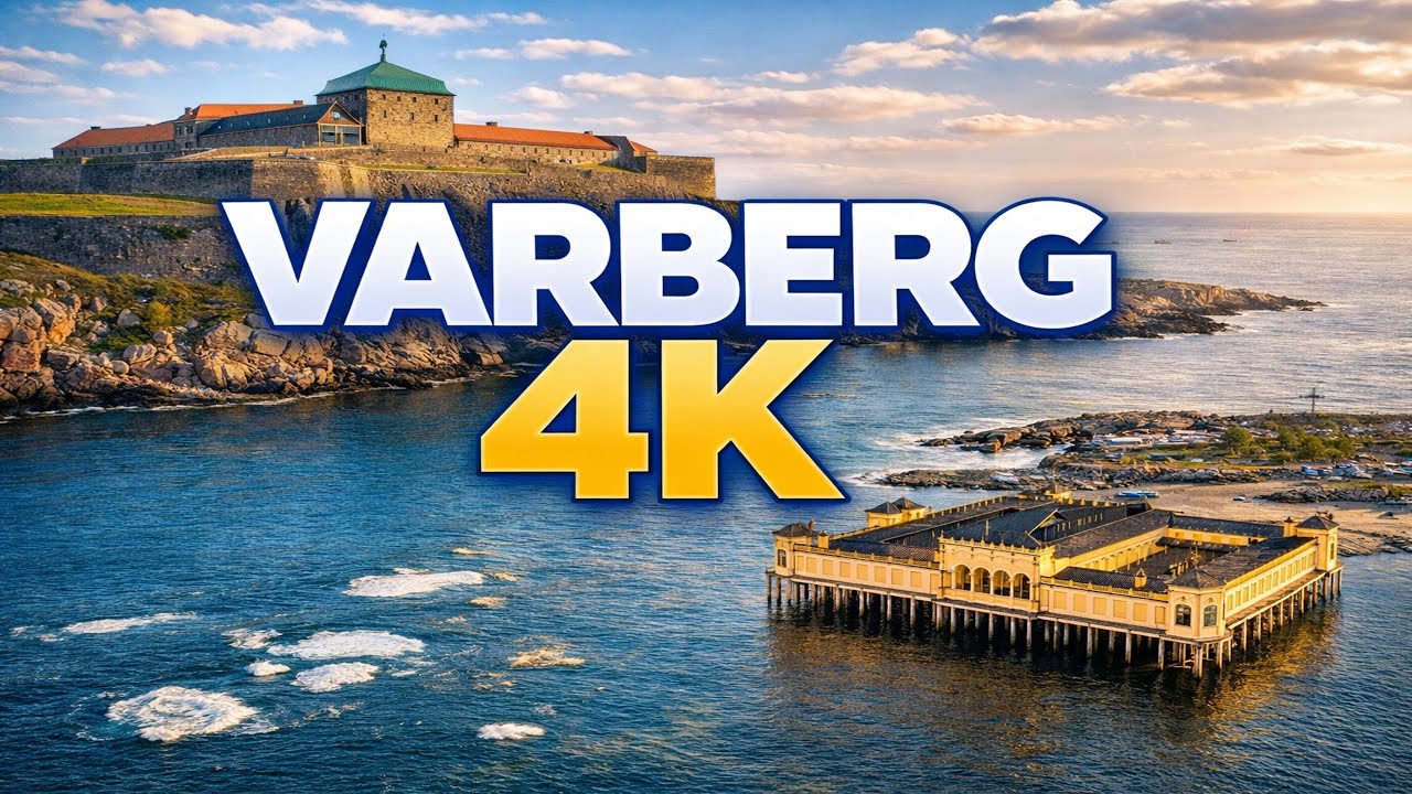 Varberg Fortress & Sea Saunas | Sweden from Drone 4K | Deep Chill
