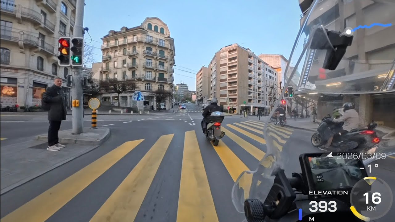 Morning Ride in Geneva - pure sound (no music)