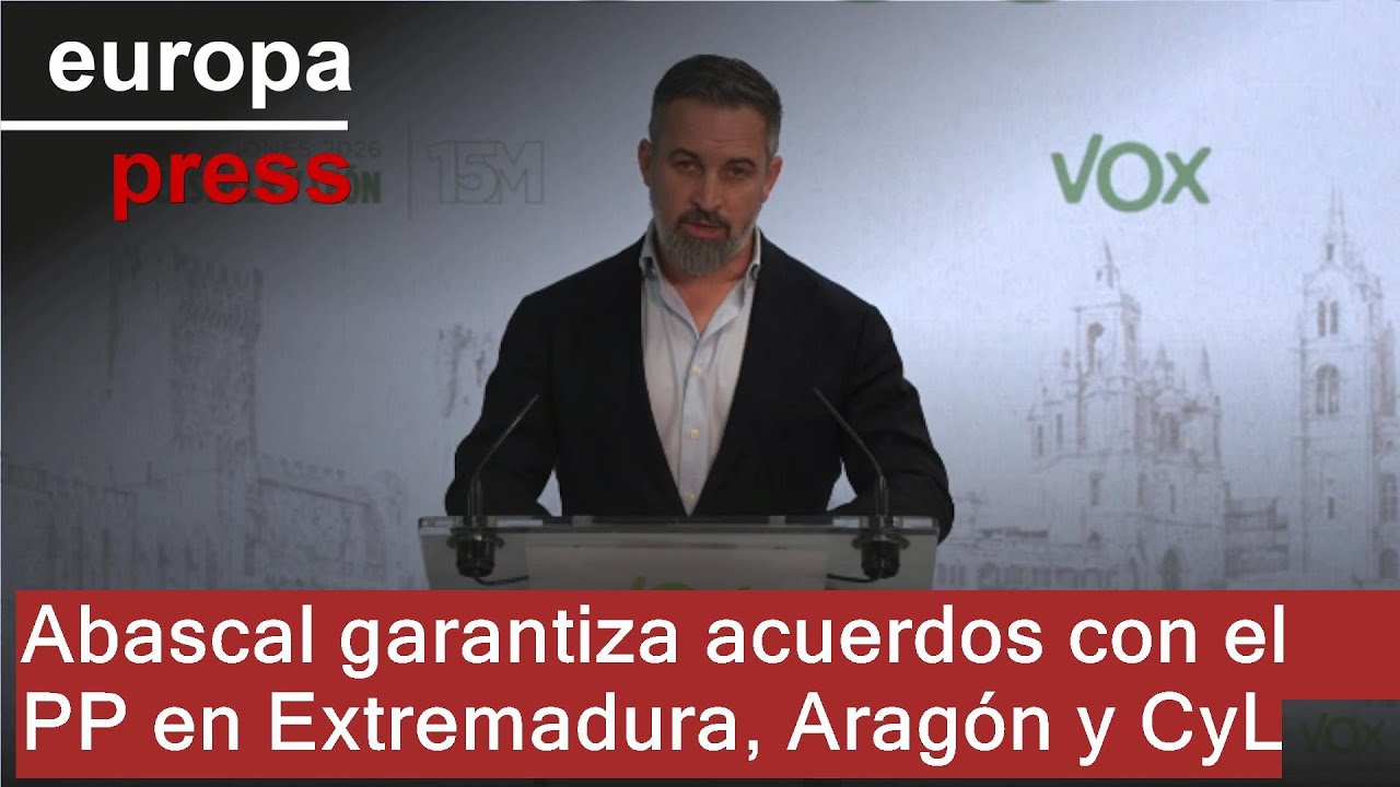 Abascal garantiza acuerdos con el PP en Extremadura, Aragón y CyL pero insiste en 