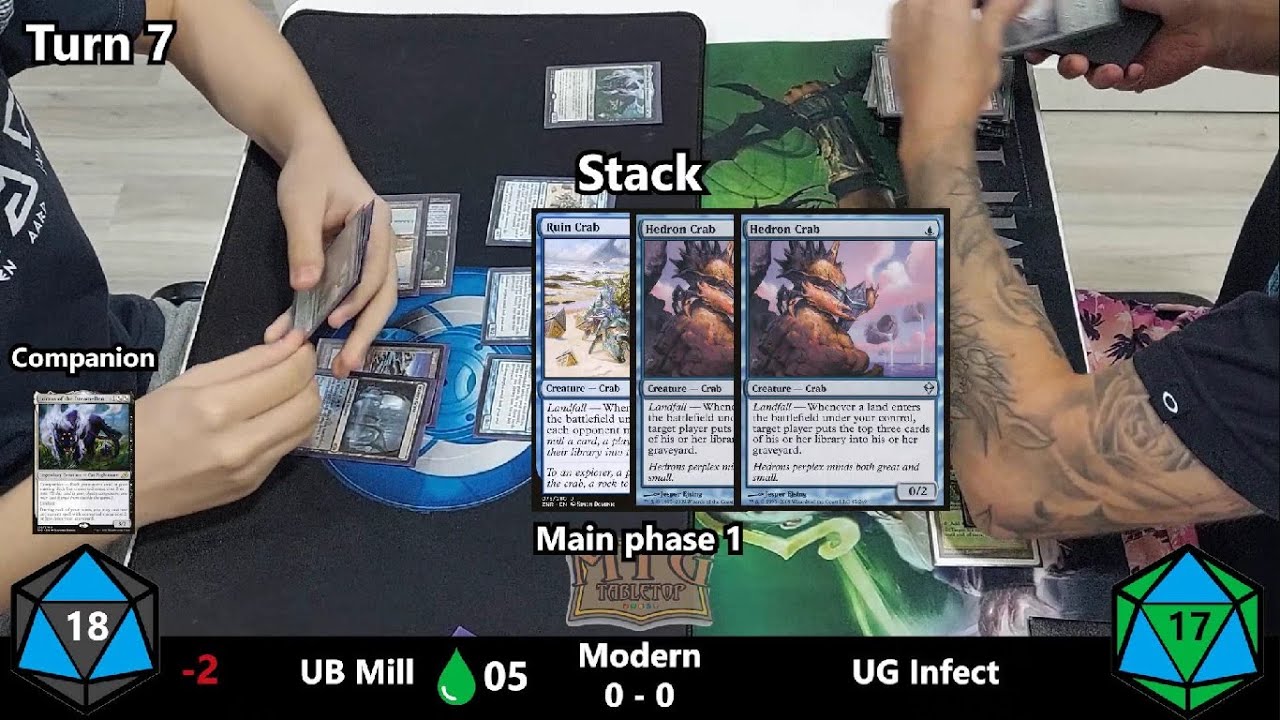 MTG Modern - UB Mill vs UG Infect