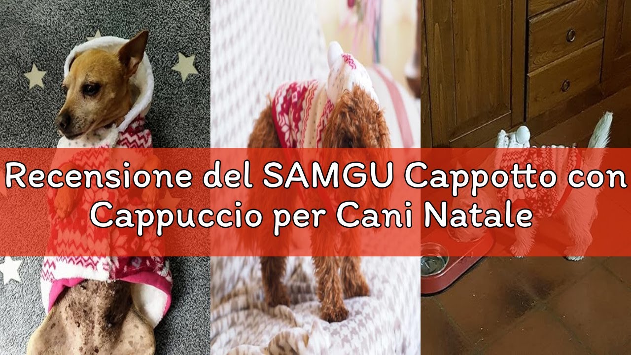 Recensione del SAMGU Cappotto con Cappuccio per Cani Natale Caldo Maglione Invernale Rosso XS