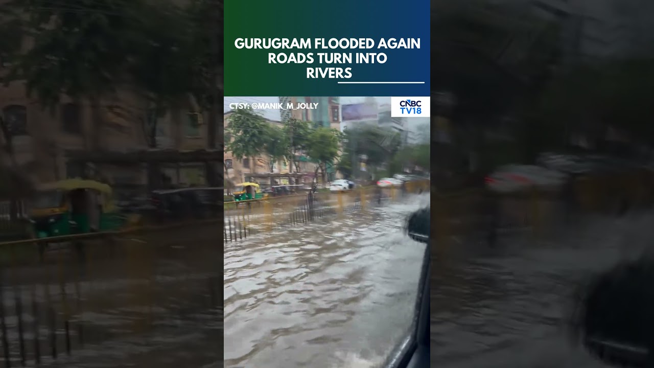 Gurugram Heavy Rain: Waterlogging, Traffic Chaos; Schools Shift Online, WFH Advisory Issued | N18S