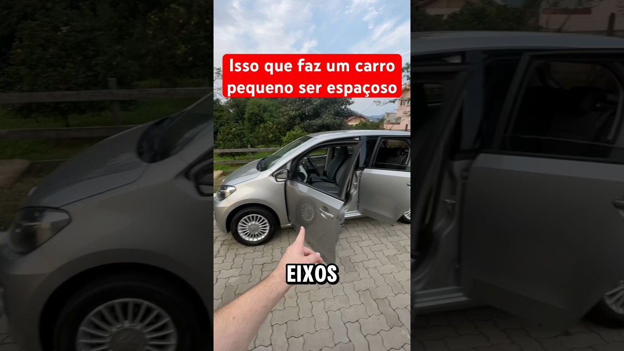 Por isso o Volkswagen Up TSI tem espa&ccedil;o bom com 3.35m de comprimento, bem menos que volks Polo TSI