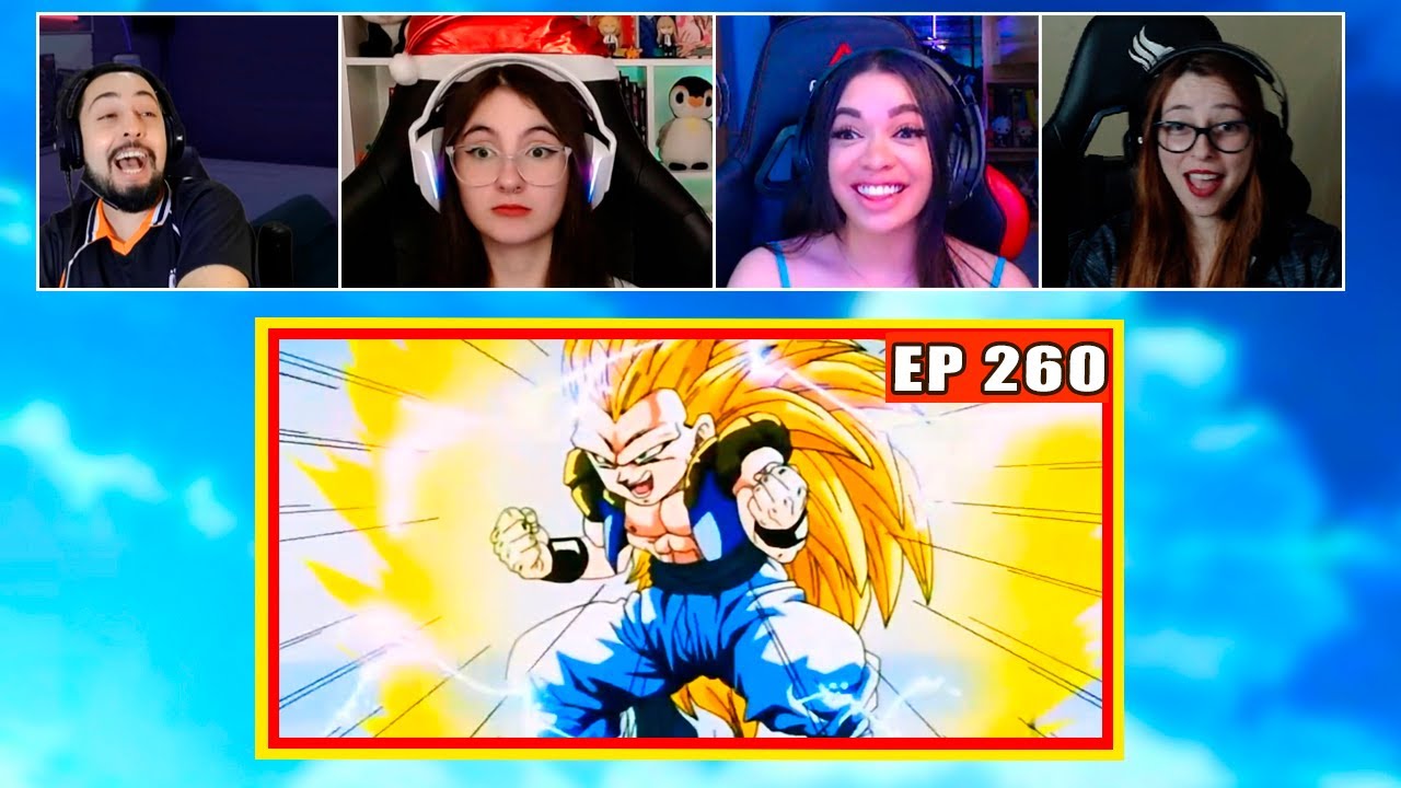 Gotenks se Transforma em ssj3 | 4 Pessoas Reagindo | Dragon Ball Z - EP 260