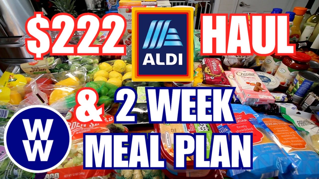 HUGE ALDI Grocery Haul WITH PRICES!🛒 & 2 Week WW Meal Plan (Weight Watchers)