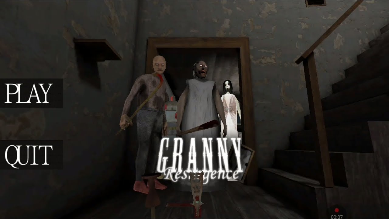 Granny Resurgence (again) Easy mode with Slendrina and Ticket Robot Car Escape?!