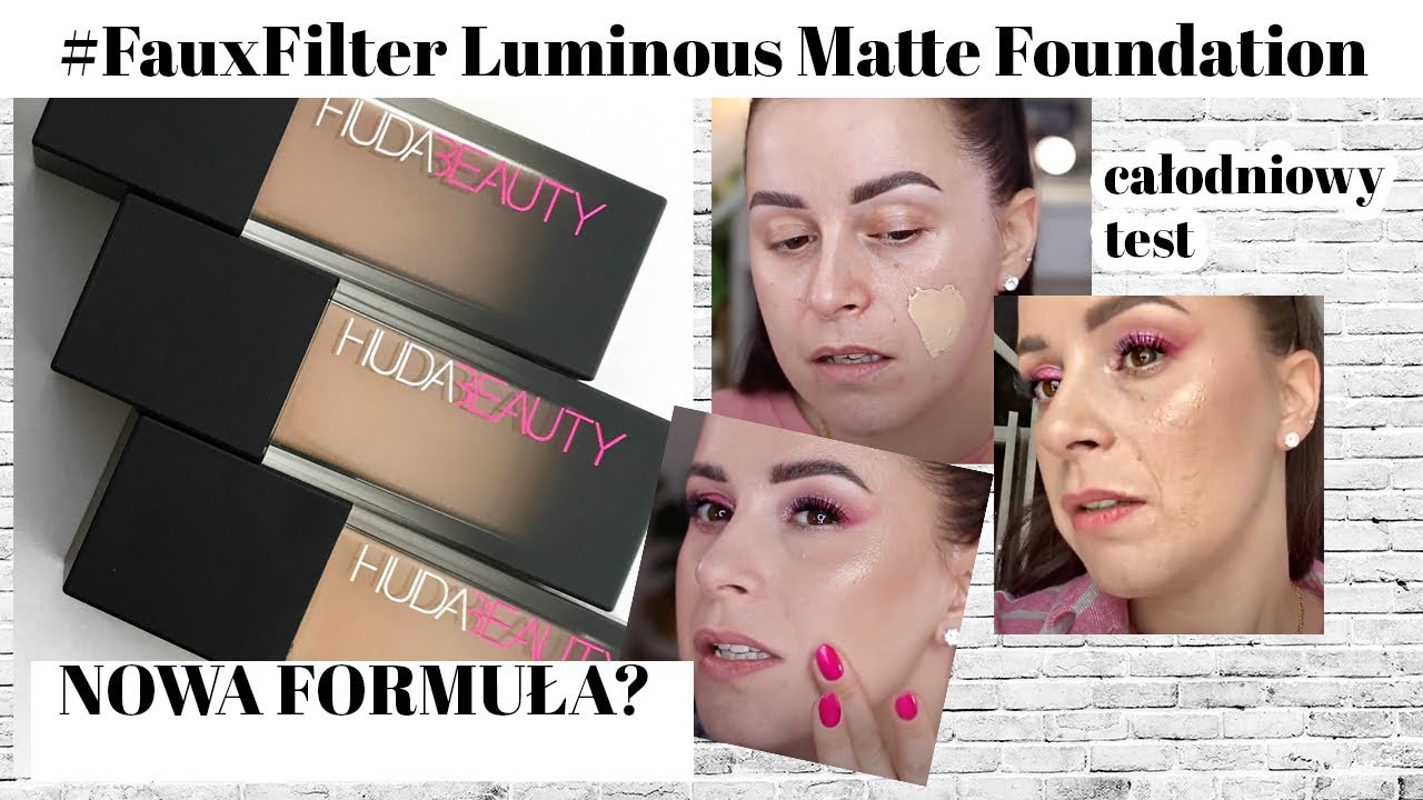 HUDA BEAUTY LUMINOUS MATTE FAUX FILTER FOUNDATION - TEST 8 h !