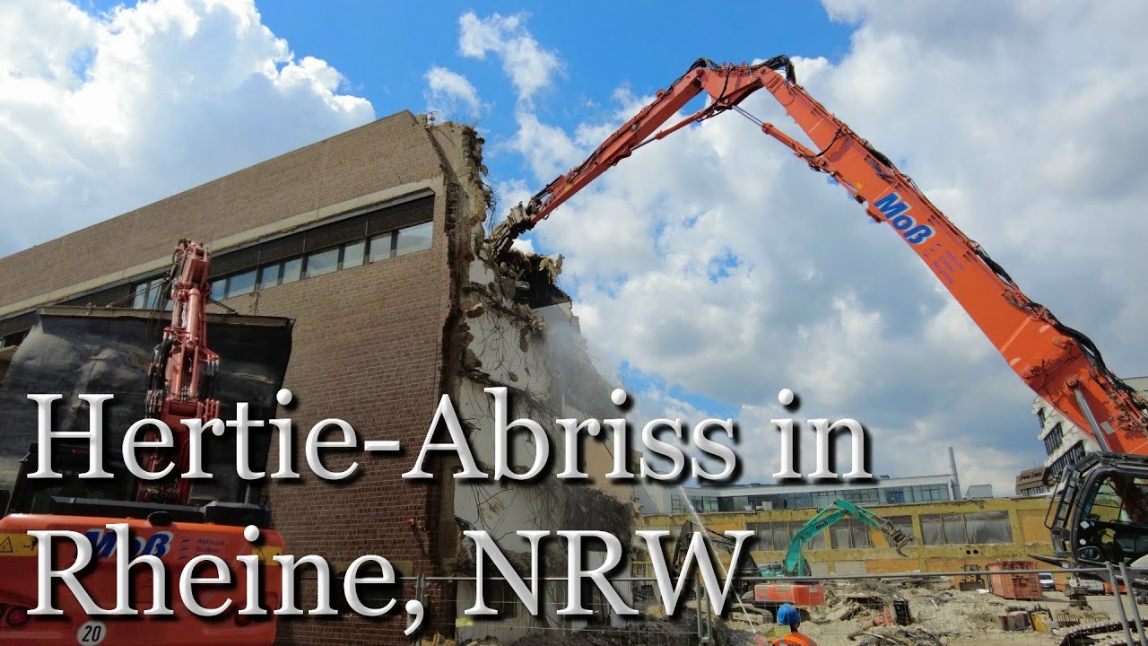 Hertie-Abrissarbeiten in Rheine, NRW