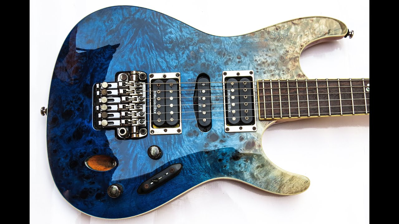 Pintura e polimento Ibanez Prestige S2170 Blue Fade