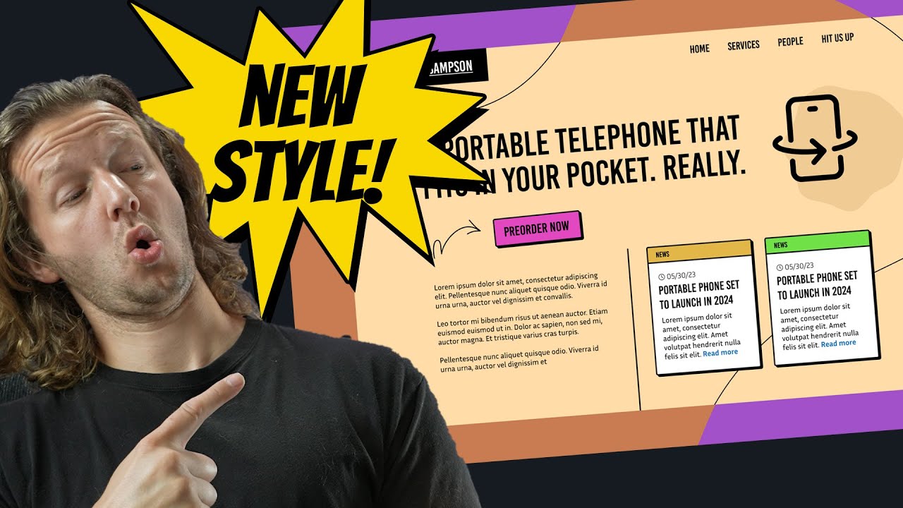 NEW Design Trend? Let's Design a Website in Neubrutalism!