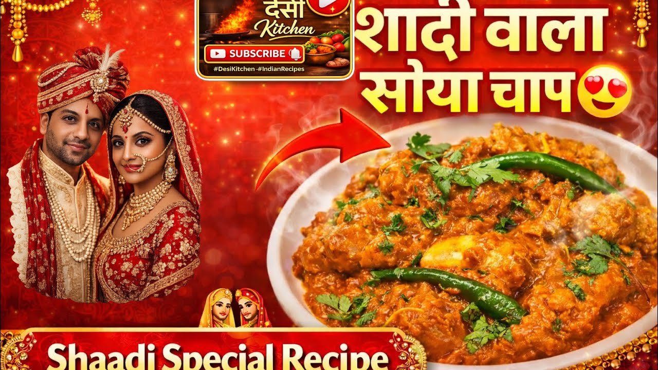 शादी जैसा सोया चाप घर पर | Halwai Style Soya Chaap Recipe | देसी kitchen 