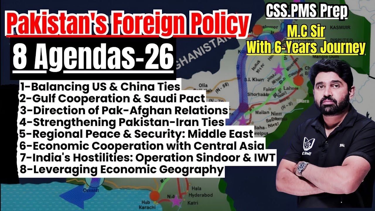 Pakistan&rsquo;s 8 Foreign Policy Pillars | Strategic Vision & Global Challenges | CSS Current Affairs