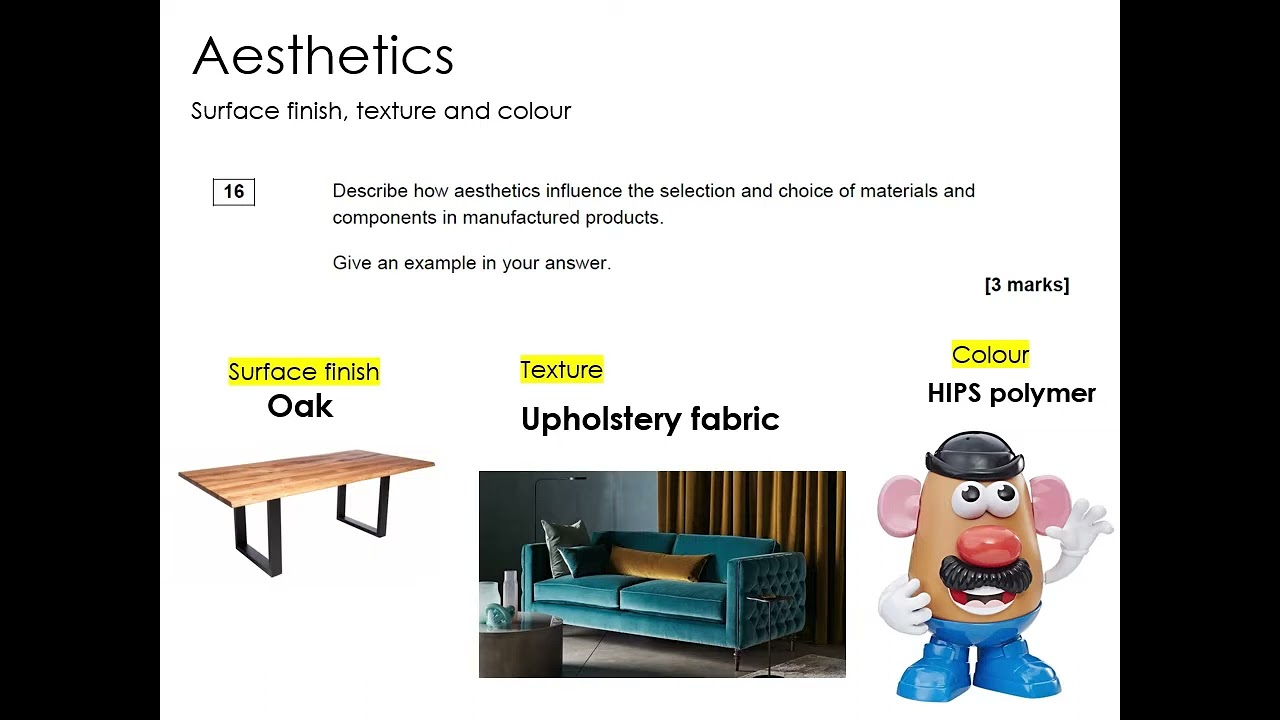 GCSE - Selecting Materials and Components