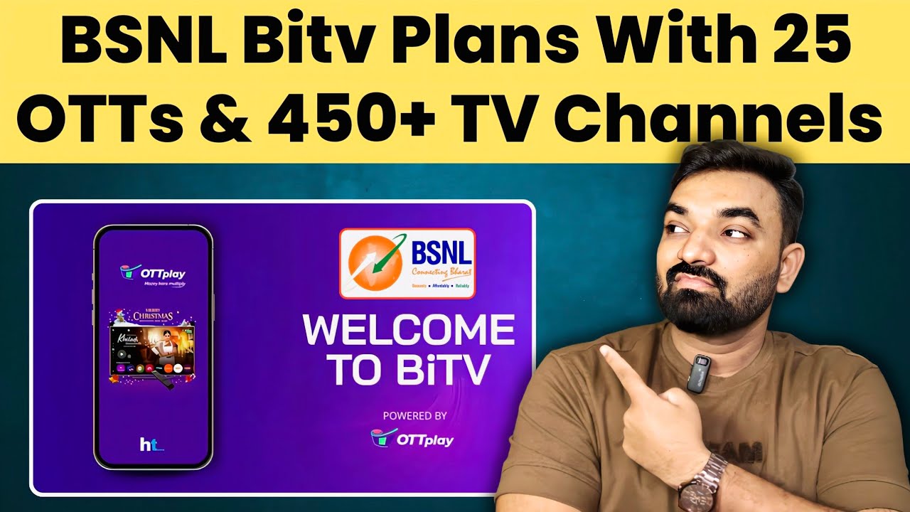 Bsnl BiTV Plans With 25+ OTT And 400+ Live Tv Channels #telecomnews #bsnl #bsnlindia 