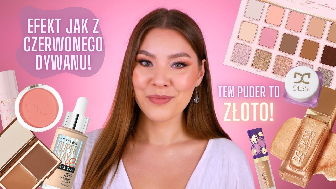 Makijaż rodem z CZERWONEGO DYWANU! ❤️ Drogeryjne PEREŁKI! Ten PUDER to prawdziwy HIT! 🔥