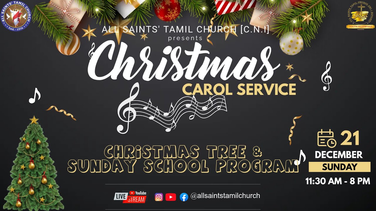 Carol Service 2025 | Tree Function | All Saints’ Tamil Church
