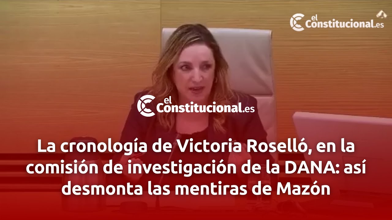 Victoria Roselló en la comisión de investigación de la DANA: así desmonta las mentiras a Mazón