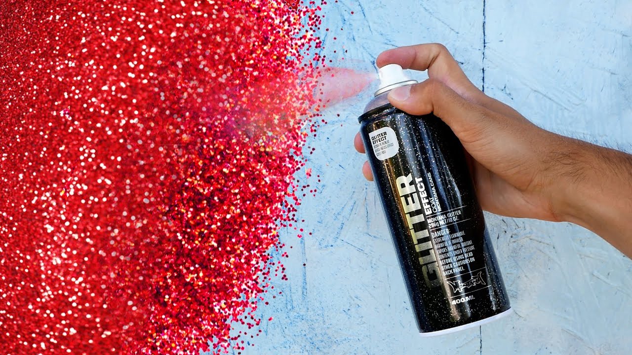 Painting with GLITTER Effect Spray (it is not what You expect)