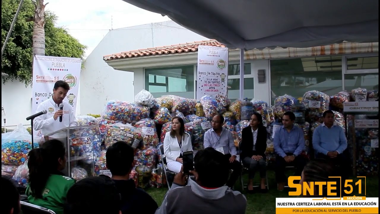 SNTE  Secci&oacute;n 51 Entrega 4 Toneladas de Tapitas a la Asociaci&oacute;n civil Banco Tapitas