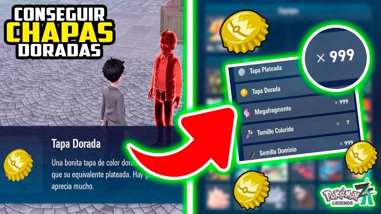 ¡Solo 7 minutos! Consigue CHAPAS DORADAS x999 en Pokemon Legends ZA [GUIA DEFINITIVA]