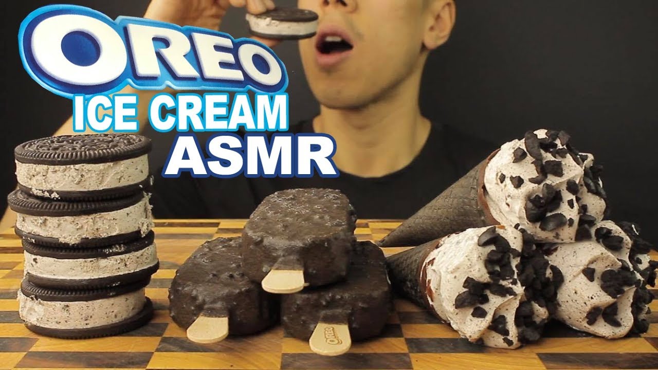 [ASMR] OREO ICE CREAM FEAST- 3 DIFFERENT KINDS-CRUNCHY AND SOFT EATING SOUNDS[NO TALKING]