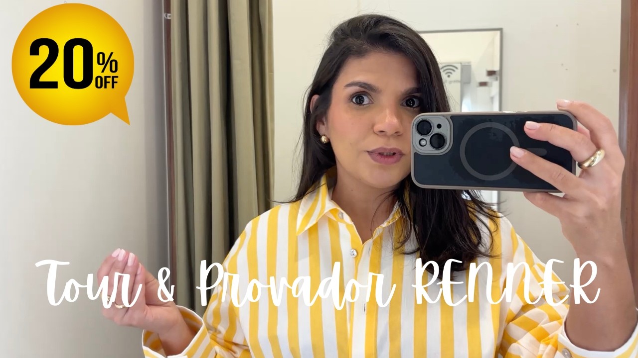 Achei um Dupe da minha camiseta listrada da ZARA E O CHEMISE LISTRADO Tour & Provador RENNER 20%OFF