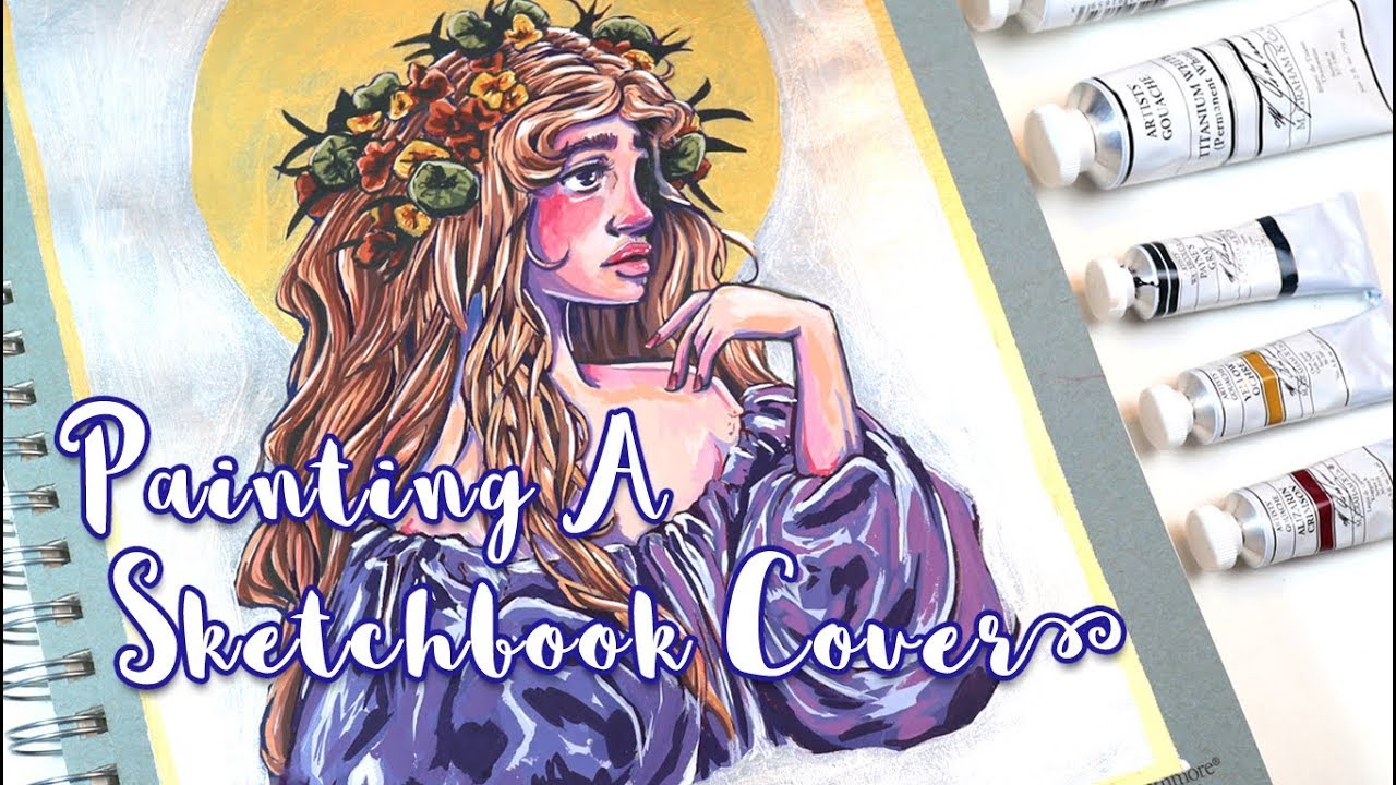 Painting A SKETCHBOOK Cover - Strathmore Vision Mixed Media - MissKerrieJ -