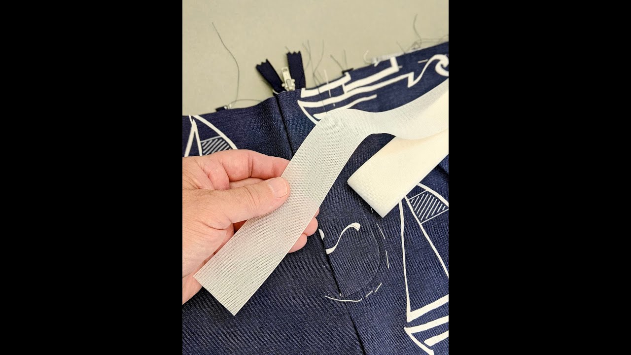 Constructing a waistband with Ban-Roll interfacing