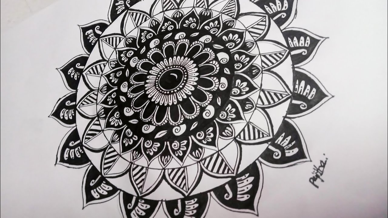How to draw mandala art?✍🏻🎨||Pujitha _Arts||mandala||like||share||subscribe art