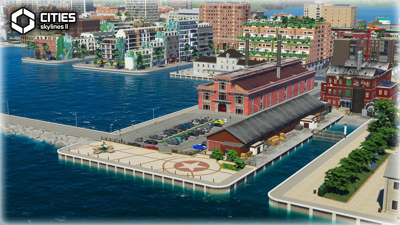 I got carried away detailing this old harbour district... | Cities Skylines 2