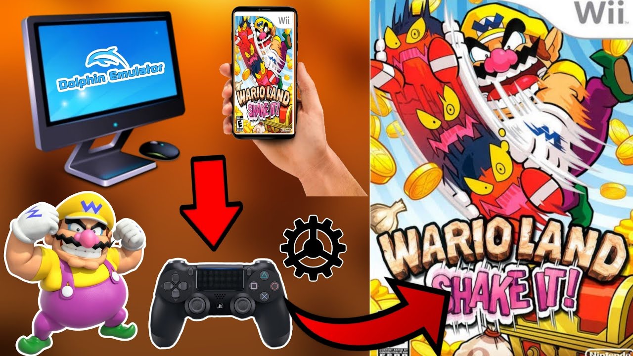 Configurar Mando de PS4 Para Jugar Wario Land Shake it Wii en el Emulador Dolphin PC y Android 2024