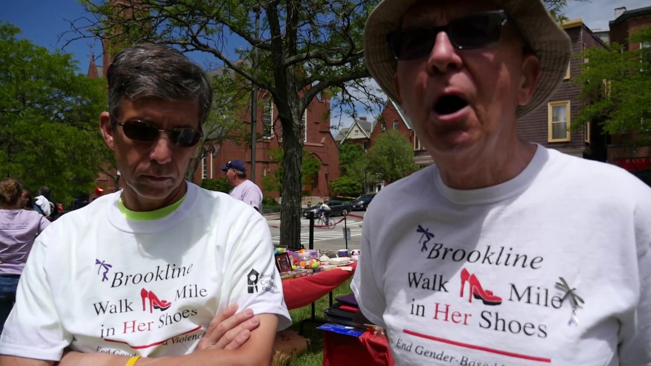Men put themselves in women's shoes for domestic violence awareness