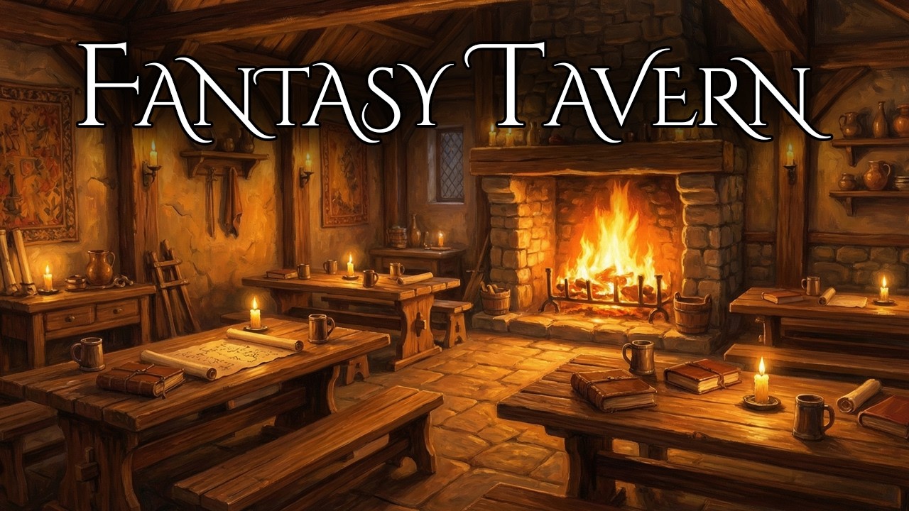 Cozy Medieval Tavern Ambience | Fantasy Background Music | D&D Atmosphere | 1 Hour