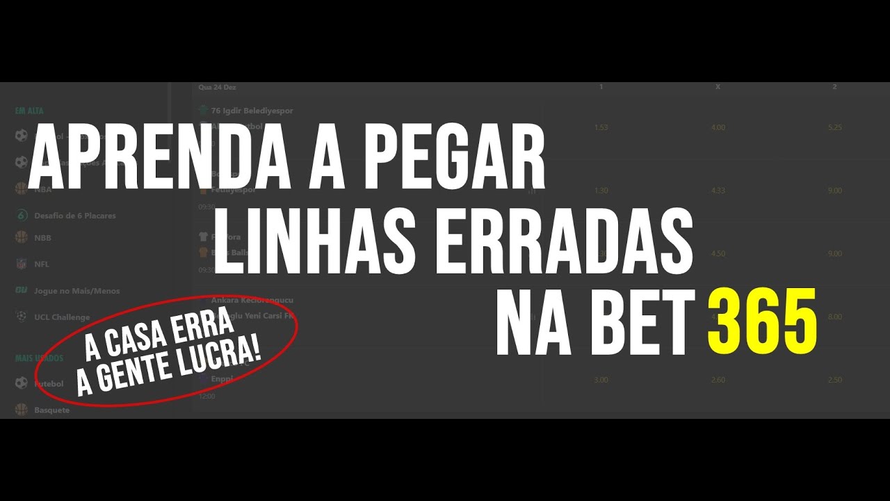 LINHAS ERRADAS NA BET365 (APRENDA A IDENTIFICAR)