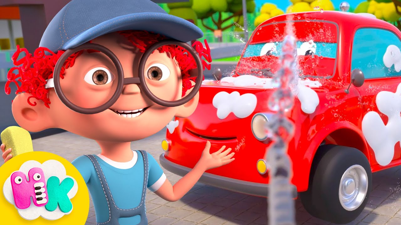 Autómosó 🚘🧽 Piros Autó Gyerekeknek | Gyerekdalok | HeyKids Magyarul