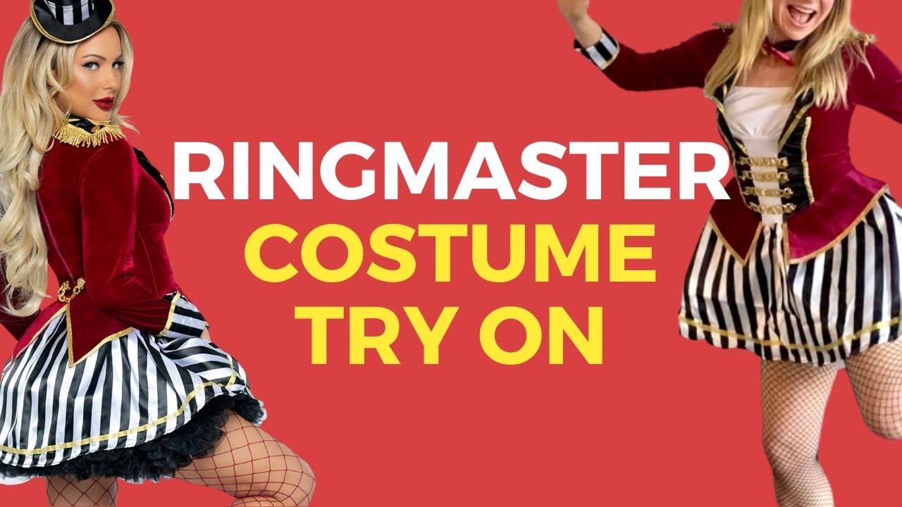 CUTE RINGMASTER COSTUME TRY ON