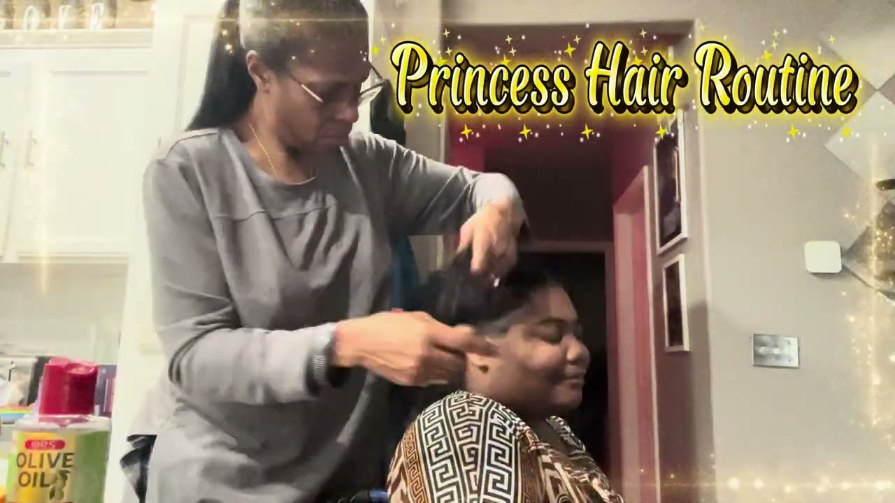 J.O.R.G.I.A. With autism. The Princess👑is ready for quick hair routine makeover🤣just Mom & Me🧩🤍😂♥️