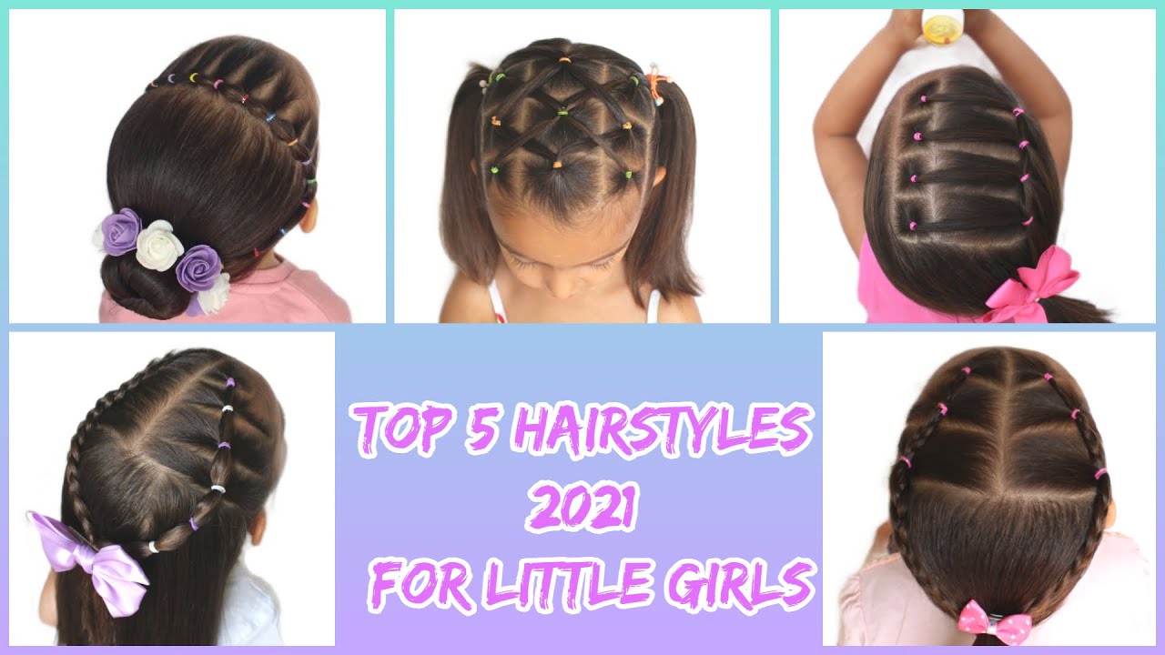TOP 5 PEINADOS FACILES de 2021 PARA NIÑAS CABELLO CORTO 💞EASY HAIR STYLES FOR LITTLE GIRLS