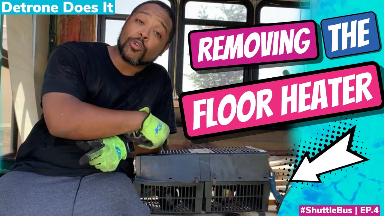 Shuttle Bus Conversion | #Ep5: Removing The Floor Heater & Subfloor