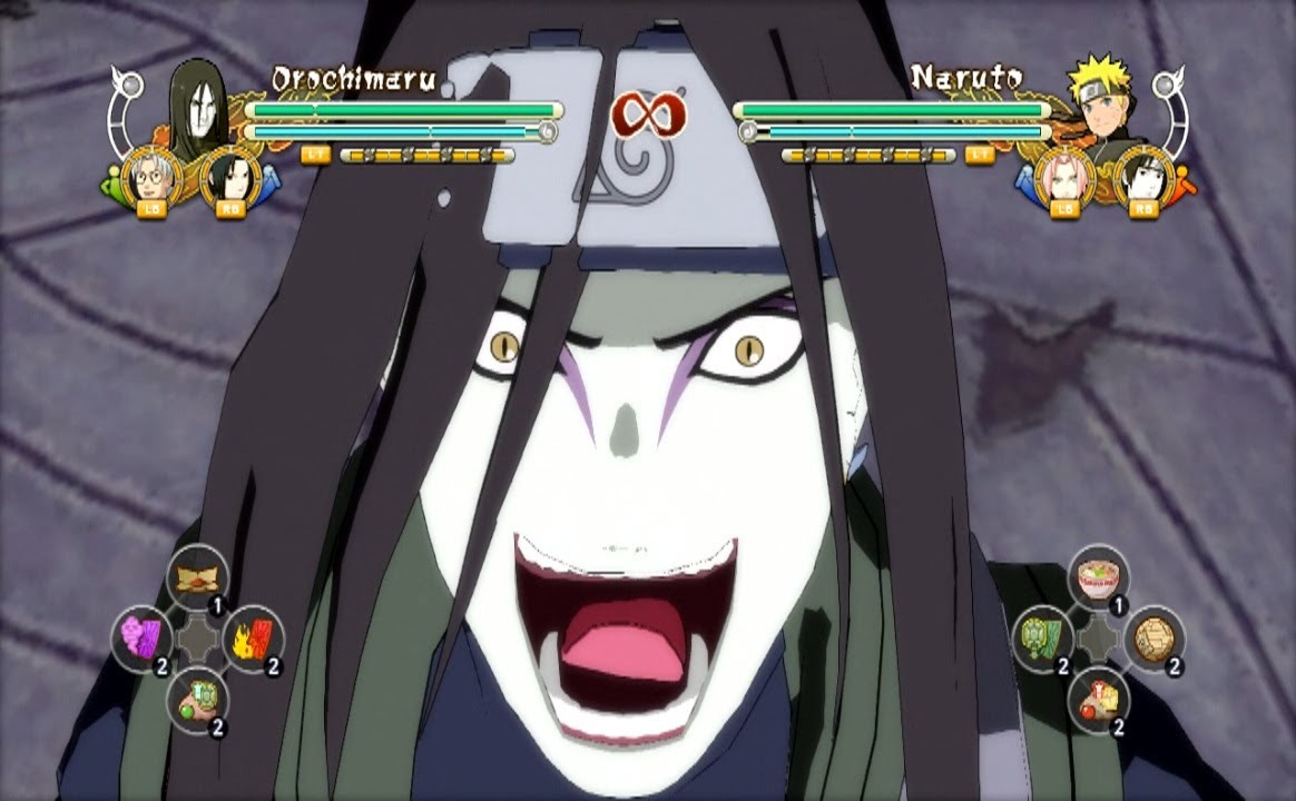 Naruto Ultimate Ninja Storm 3 Orochimaru Complete Moveset with Command List
