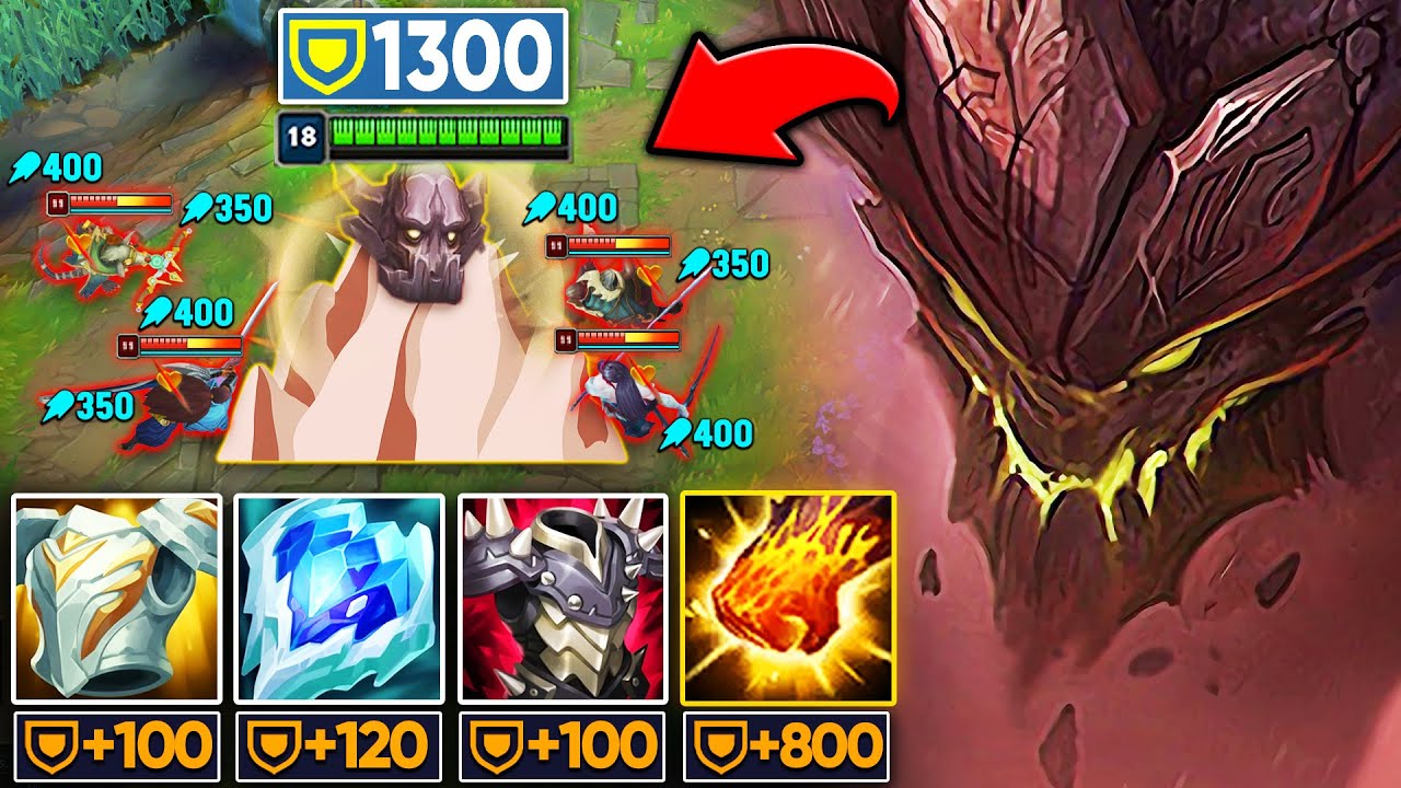 WHEN MALPHITE HAS 1300 ARMOR, HE BECOMES A LITERAL MOUNTAIN! (95% DMG REDUCTION)