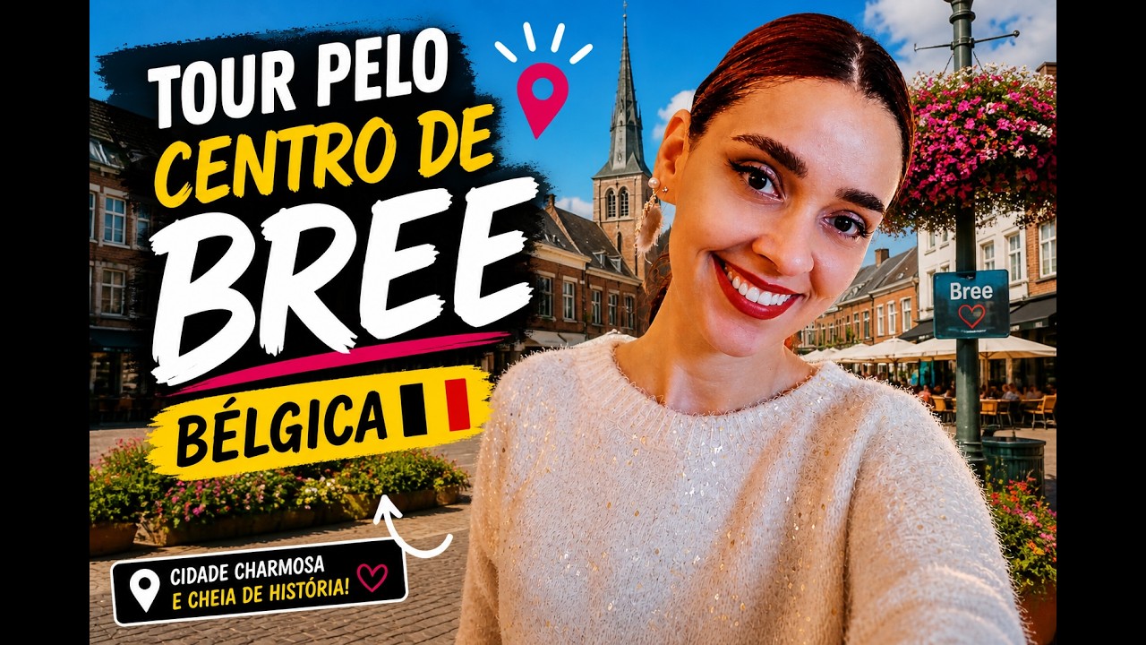 Tour pelo centro de Bree, Bégica.