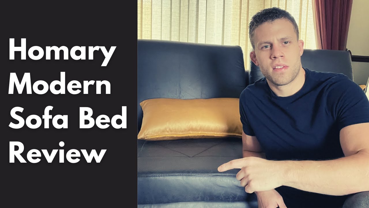 Homary Modern Black Convertible Sofa Bed Review (Personally Tested)