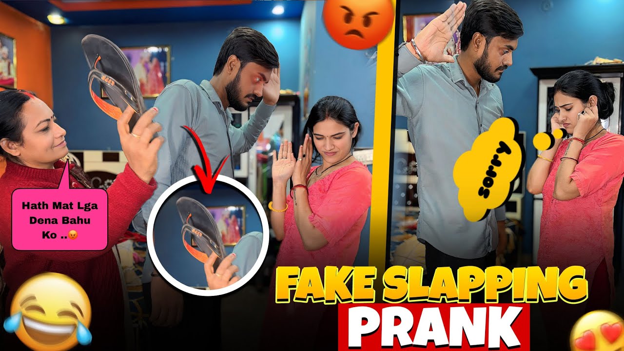 SLAPPING PRANK ON WIFE 😱PADA BHARI || PRANK ULTA PAD GAYA 😭 || EPIC PRANK ON WIFE ||