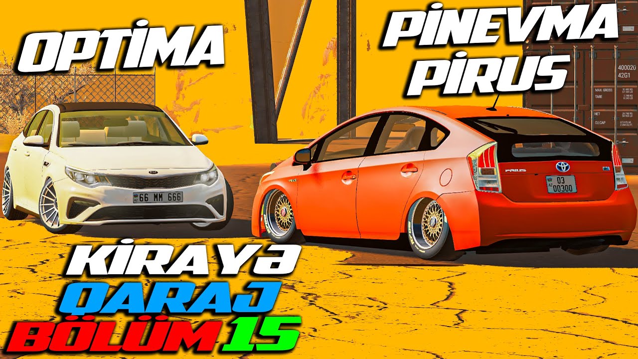 Toyota Pirus vs Kia Optima Qəza Maşınlar Oğurlandı | Maşın Oyunları | BeamNG.Driver 