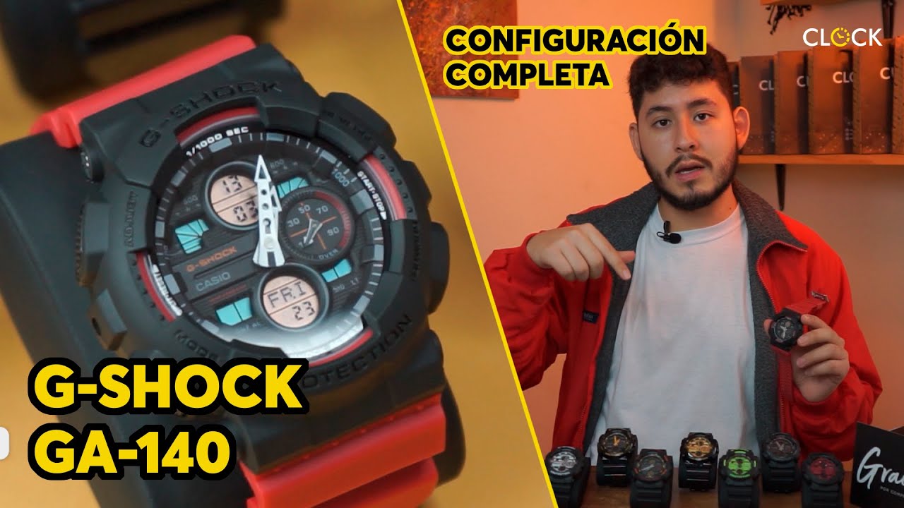 Casio G-Shock GA-140: Cómo configurar Hora, Fecha, Alarma y MÁS.