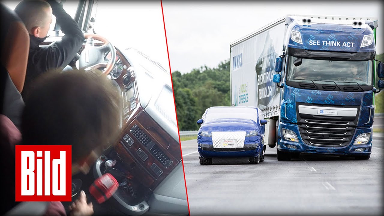 Lkw weicht von alleine aus - Automatisiertes Fahren und Assistenzsystem